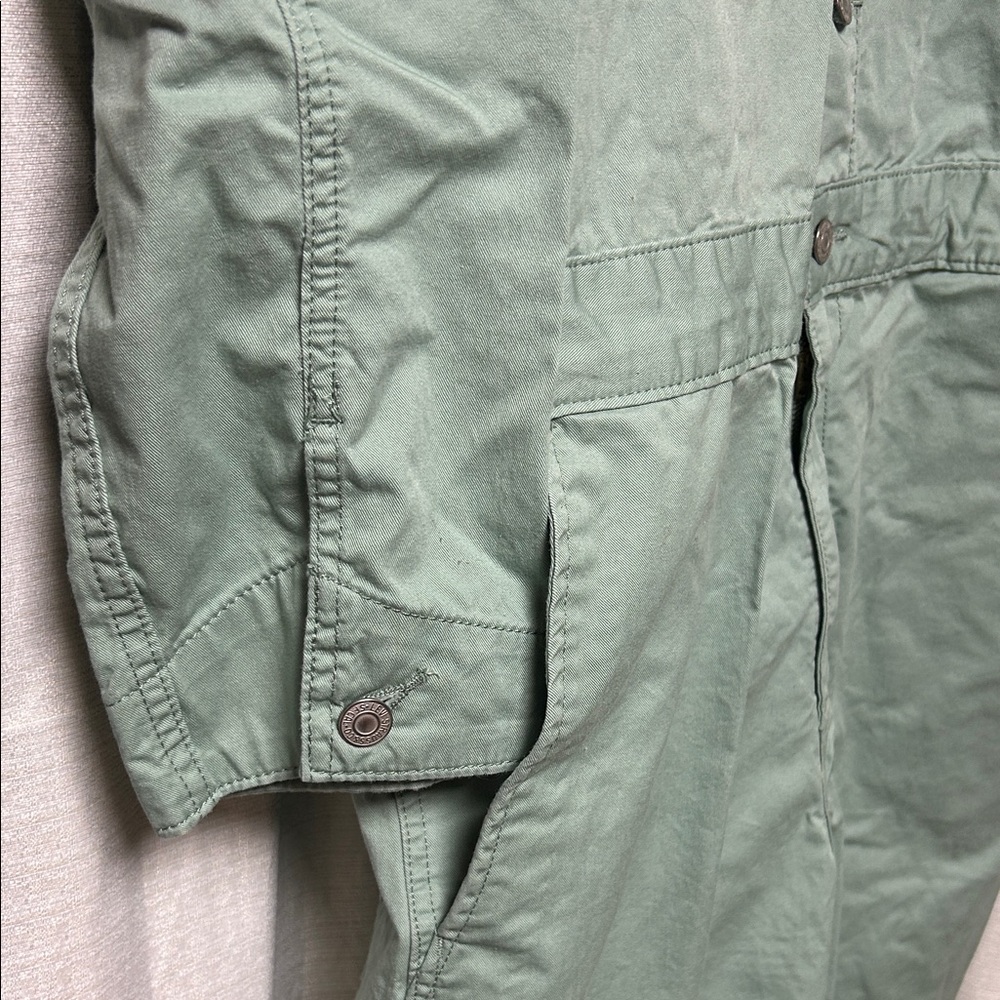 Levi's Sage Green Button-Front Utility Jumpsuit - Picture 4 of 9
